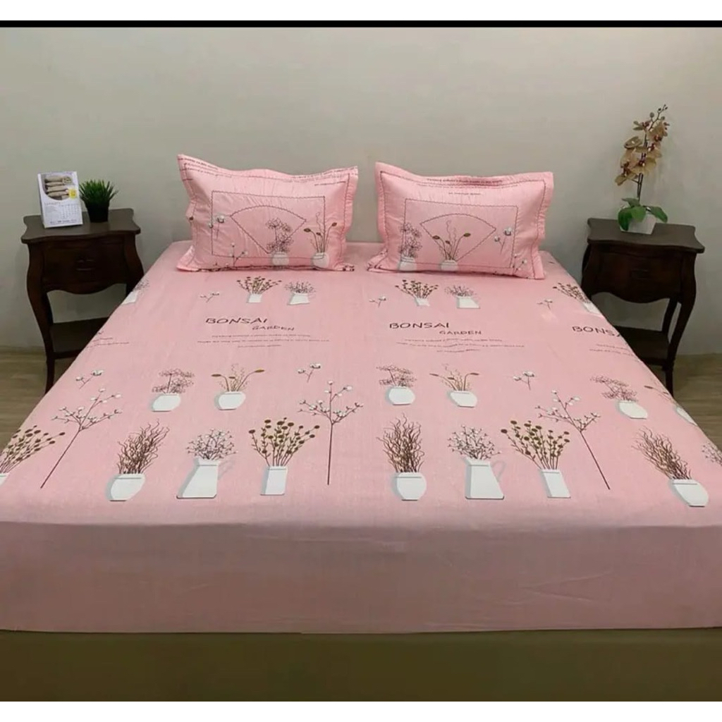 sprei tempahan estetik ukuran 180x200x30 bahan mikro