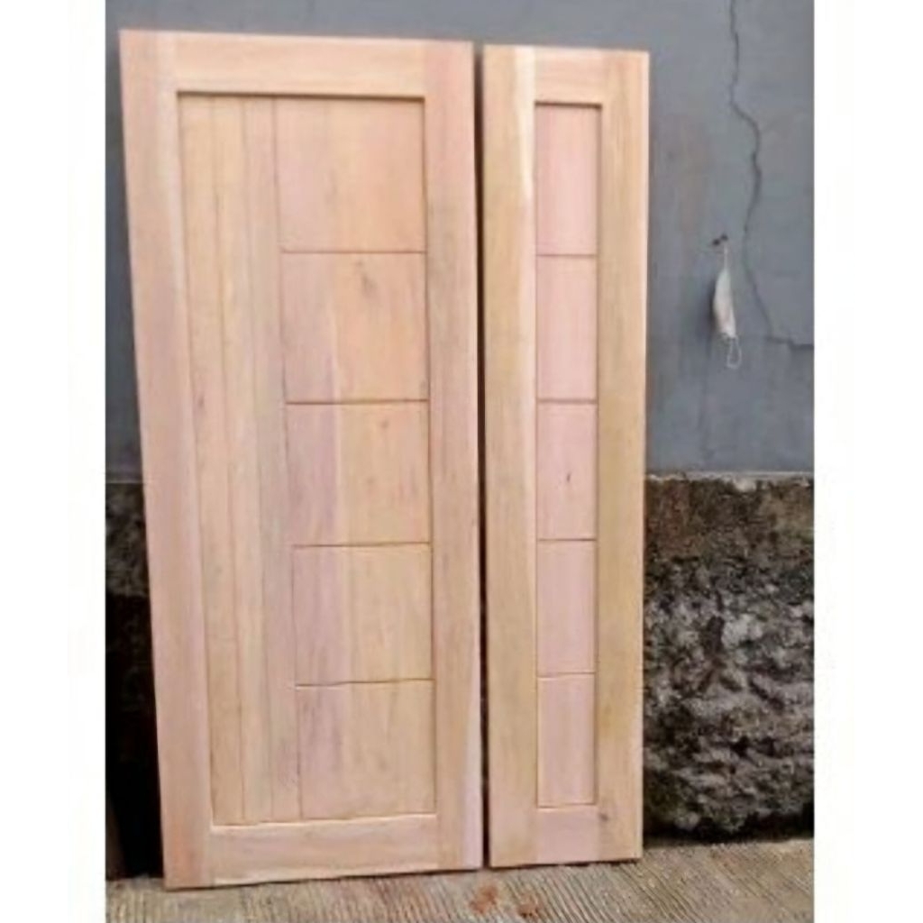 daun pintu kuputarung motif minimalis kayu mahoni