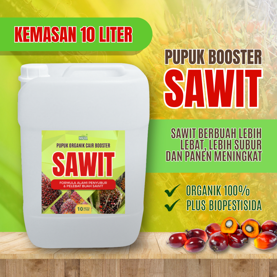 10 Liter Pupuk Booster Sawit Pelebat Buah Agar Cepat Berbuah Besar Penyubur Agar Buah Lebat dan Bera