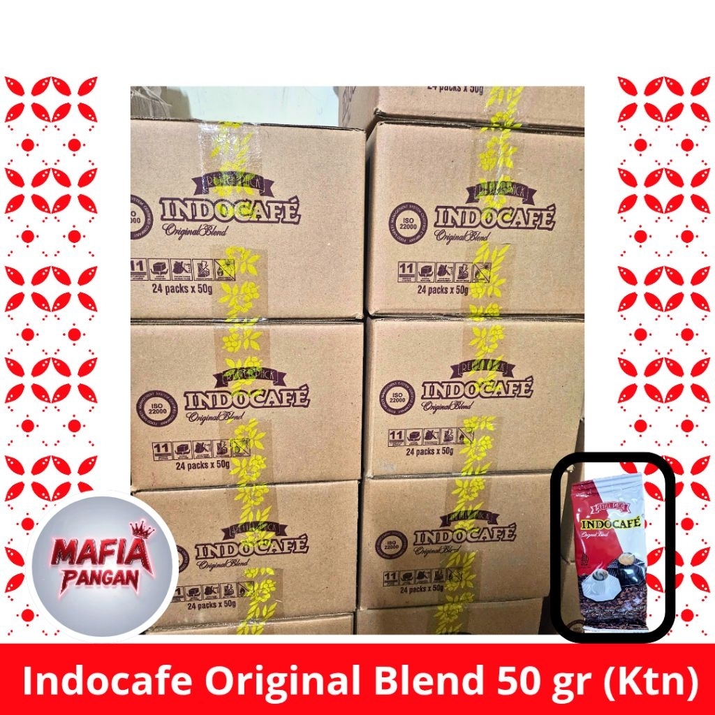 

Indocafe Original Blend 50 gram Karton isi (24 pcs)