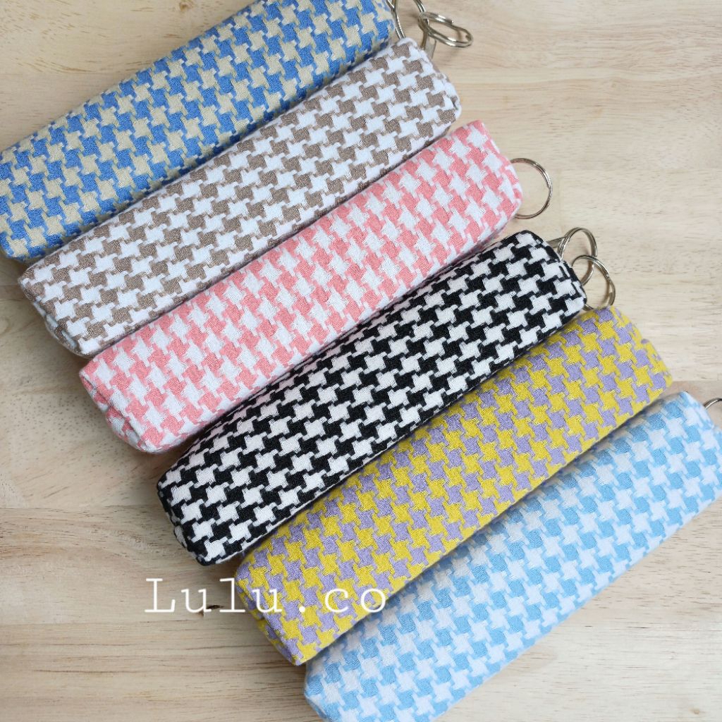 

Kotak pensil case tweed houndstoo** 0001