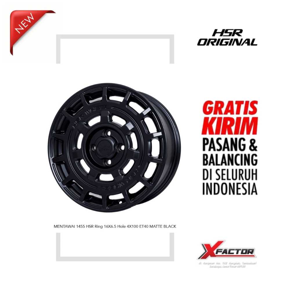 VELG R16 HSR MENTAWAI HSR R16X6.5 H4x100 ET40 MB