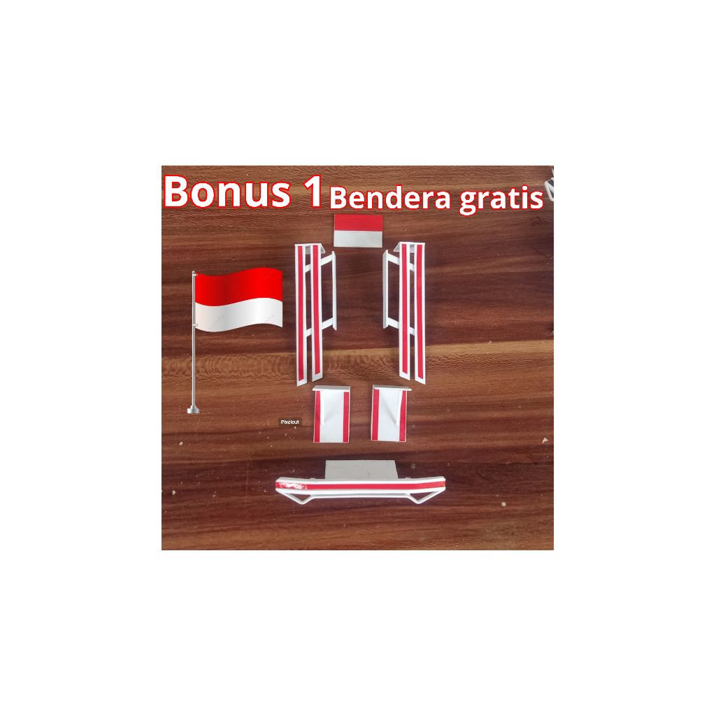 Traga miniatur bemper bahan PVC cocok untuk maianan anak tidak mudah rusak pelindung samping dan bel