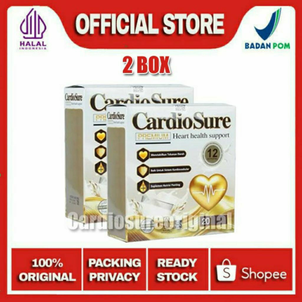

CARDIOSURE ® Cardiosure Original 2 Box - Cardiosure Susu Untuk Menstabilkan Tekanan Darah & Jantung