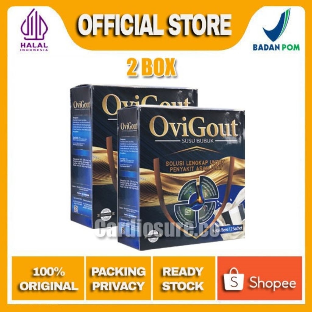 

OVIGOUT ® OviGout Original (2 Box) Susu Bubuk Asam Urat | OviGout Atasi Nyeri Sendi Akibat Asam Urat