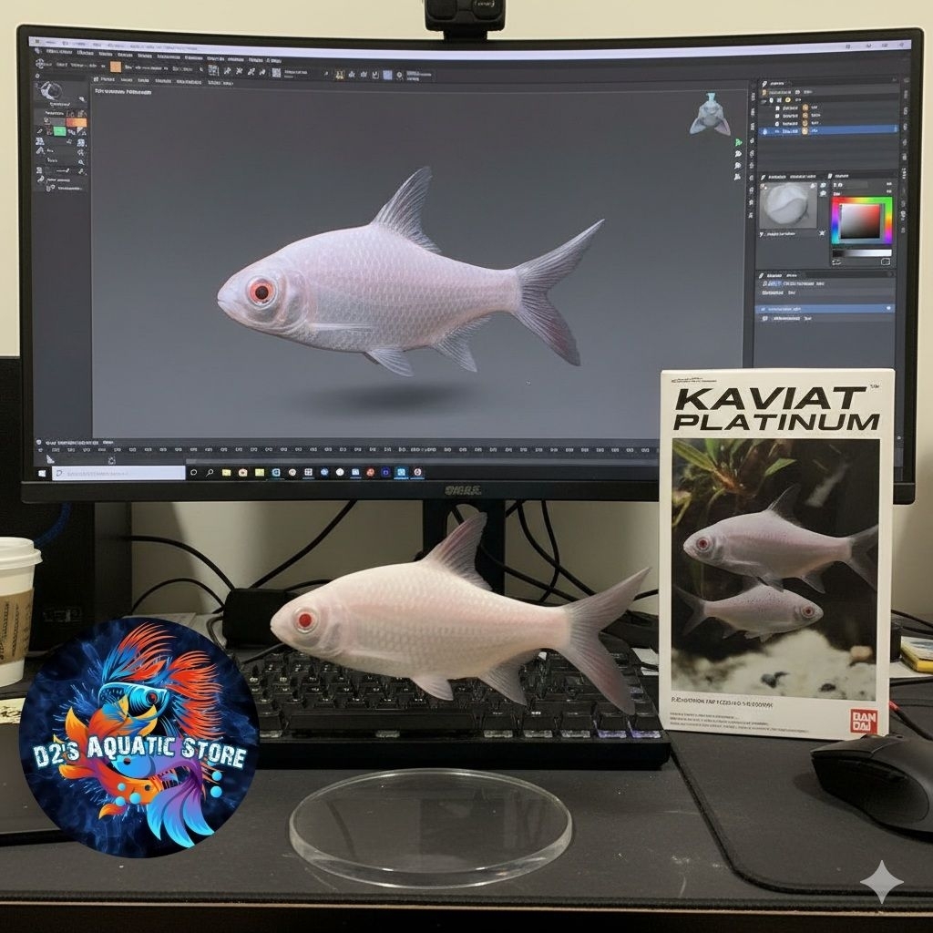 Hiasan Aquarium Kaviat Platinum / Platinum Tinfoil Barb