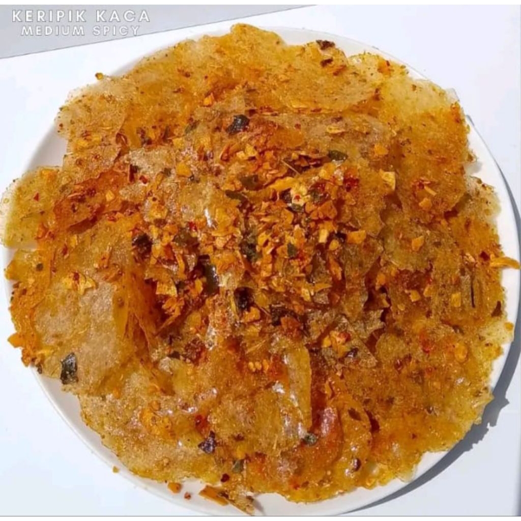 

SANESMAMEUN/sebring keripca / keripik kaca bumbu seblak daun jeruk/250gr