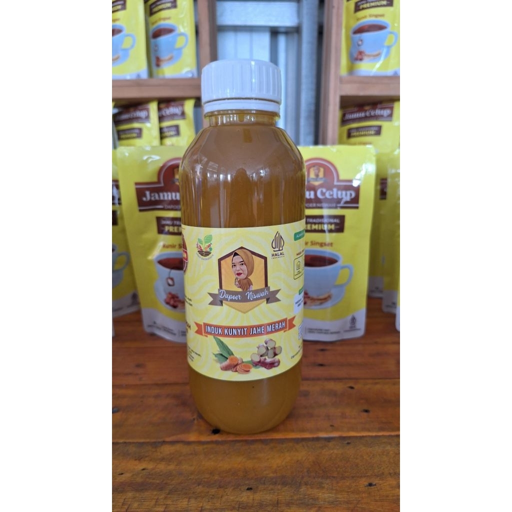 Jamu Cair Induk Kunyit Jahe Merah,Kunyit Asam,Temulawak,Pati Kunyit,Beras Kencur,Manjakani