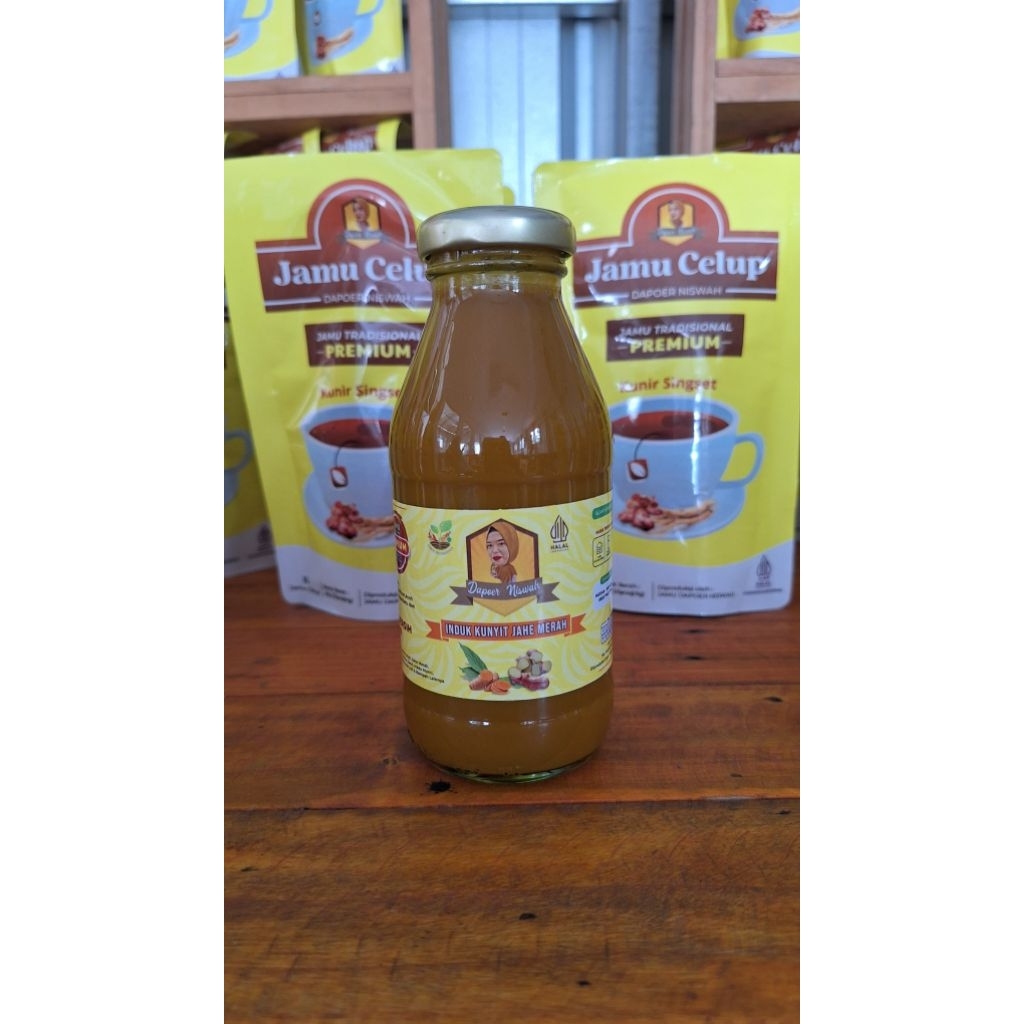 

Jamu Cair Induk Kunyit Jahe Merah,Kunyit Asam,Temulawak,Pati Kunyit,Beras Kencur,Manjakani