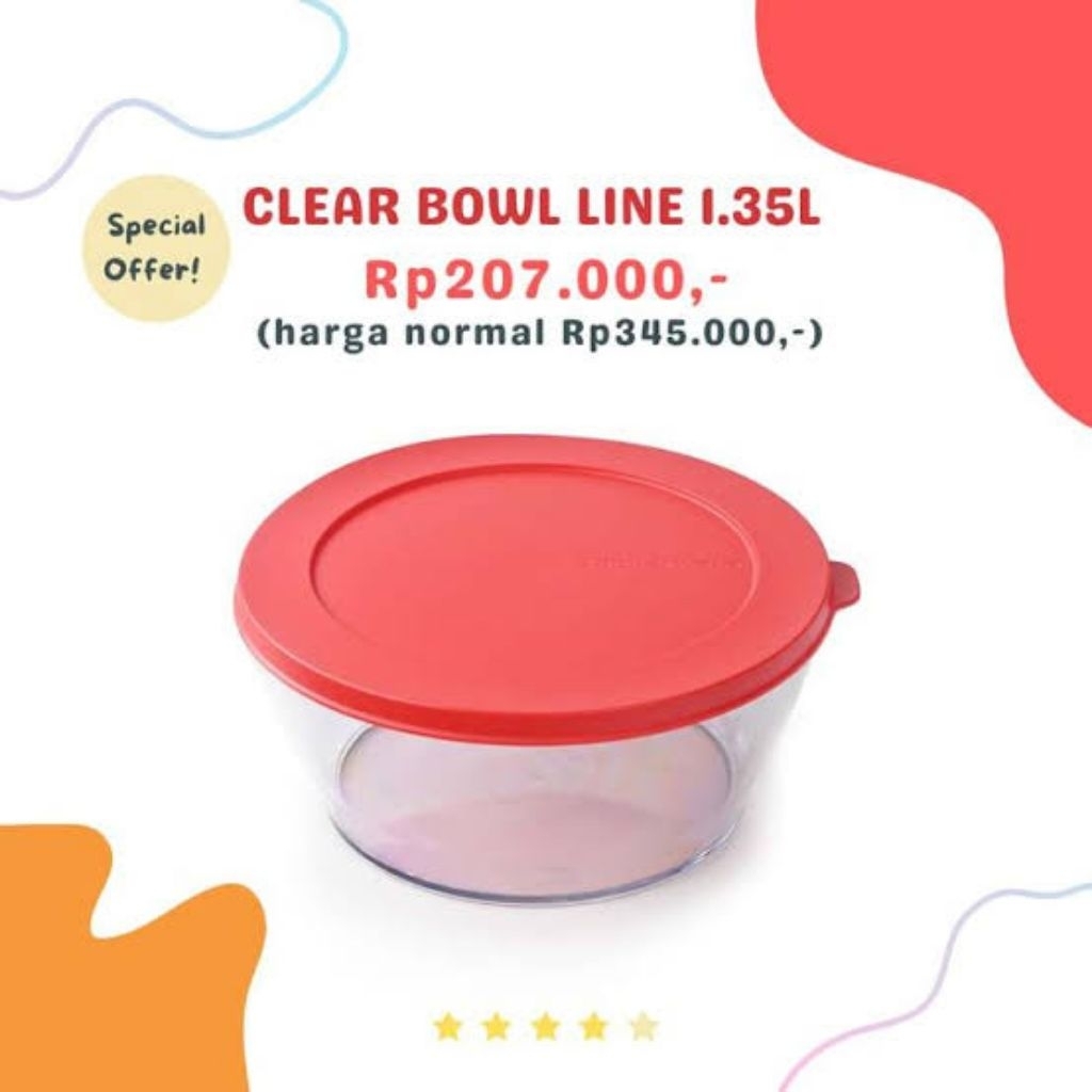 clear bowl tupperware