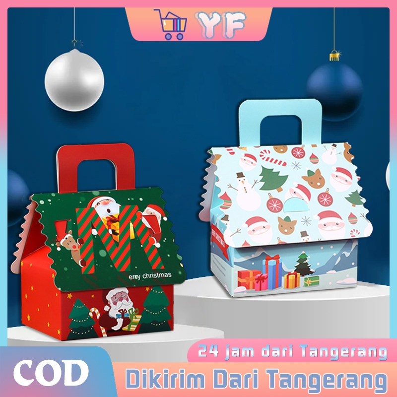 Box Christmas Hampers Paper Bag Natal Box Kue Kering Kotak Hadiah