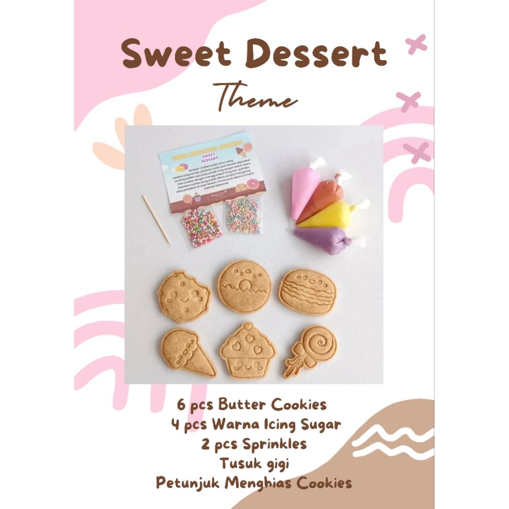 

Sweet Dessert DIY Cookies Kit | Decorating cookies | Kukis hias | decorate cookies | Menghias cookies | Cookies hias | Kado anak | Kado anak ulang tahun | Mainan anak | Hadiah ulang tahun | Hampers ulang tahun | Goodiebag ulang tahun | Kado ulang tahun