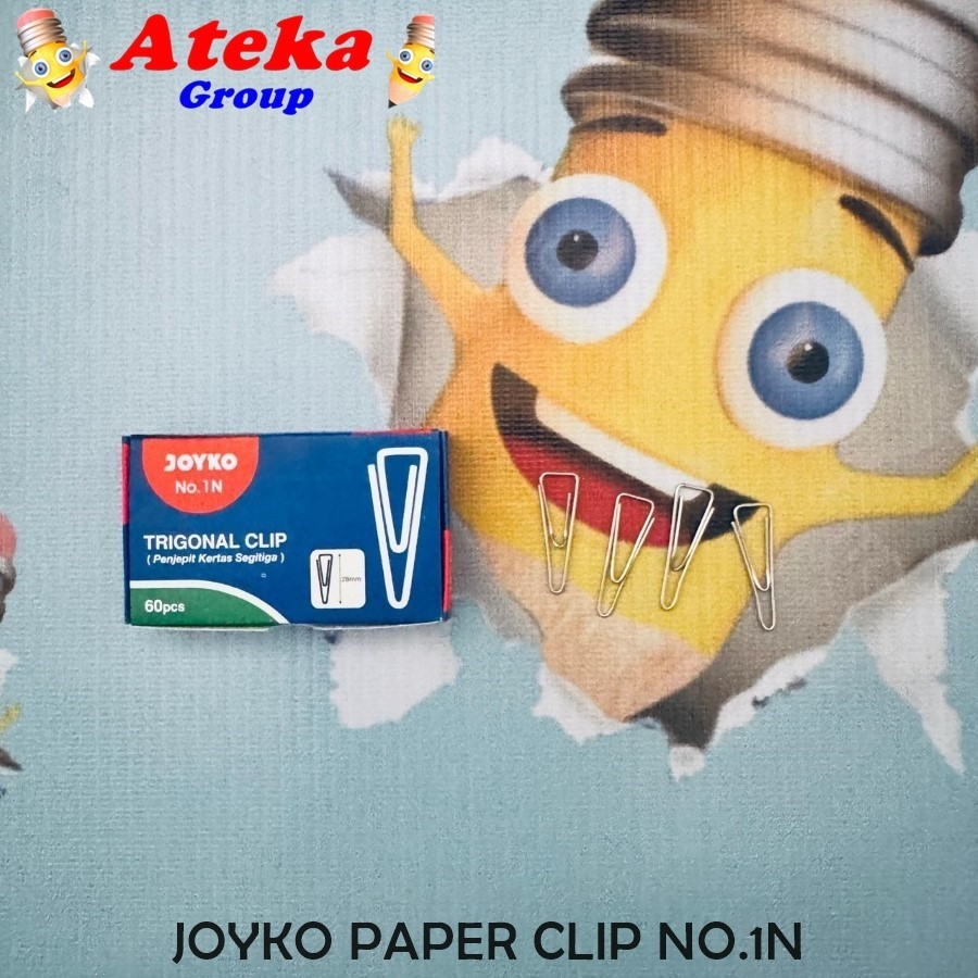 

[1 BOX KCL] JOYKO PAPER CLIP NO.1N KLIP KERTAS SEGITIGA