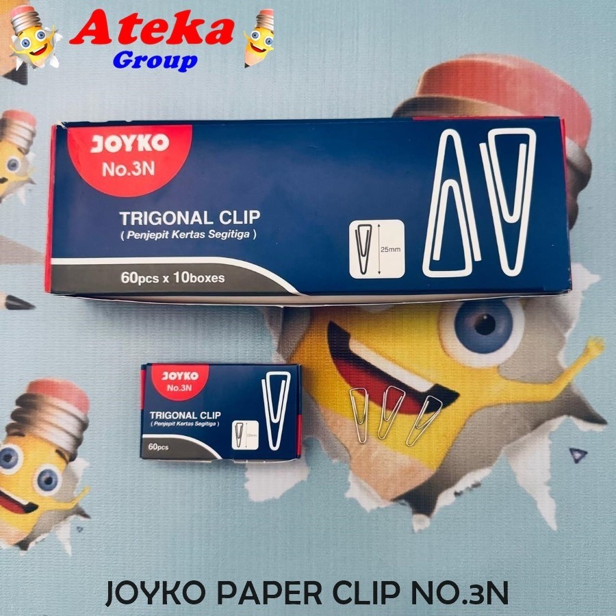 

[PAK/10BOX KCL] JOYKO PAPER CLIP NO.3N KLIP KERTAS SEGITIGA
