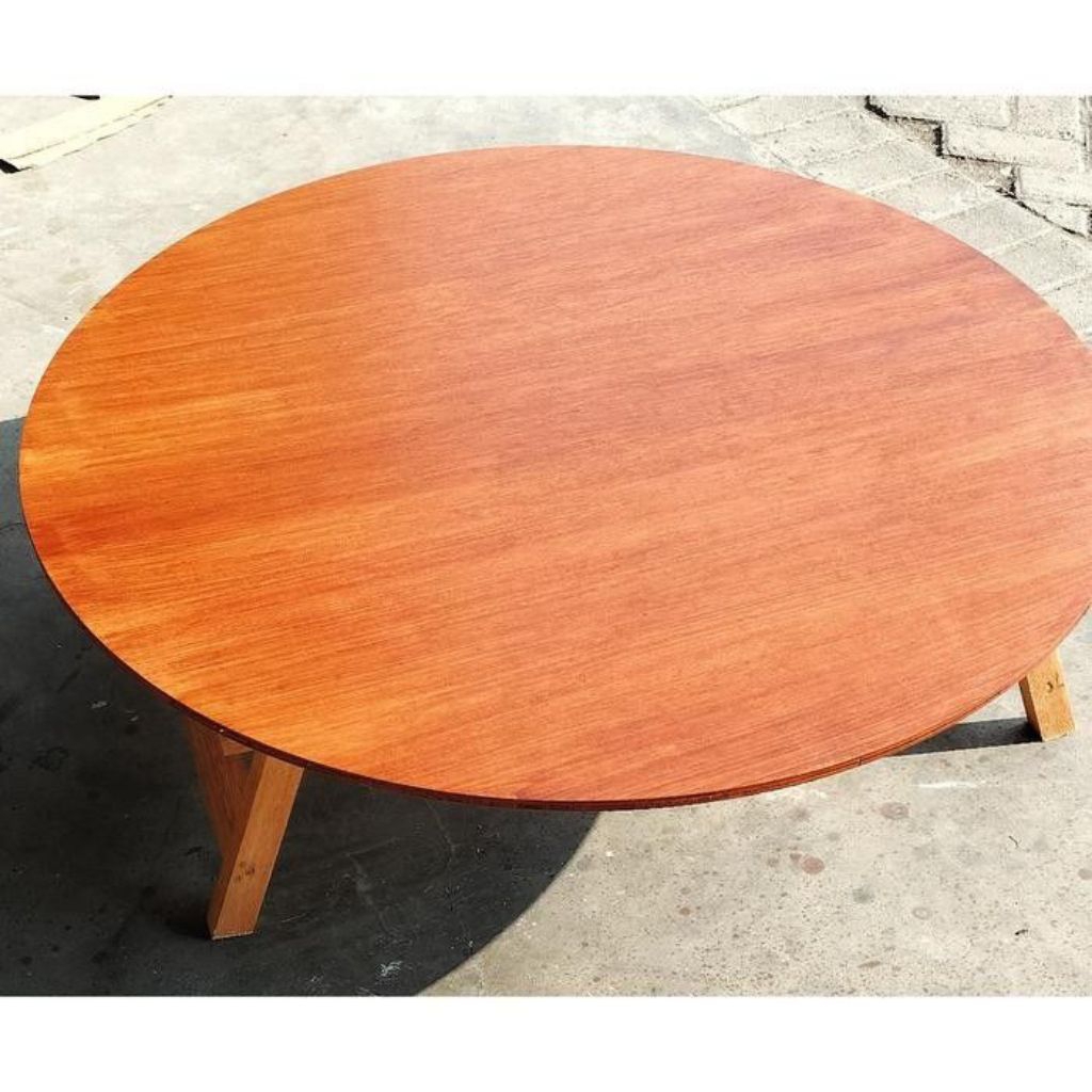 meja lesehan bulat diameter 80cm