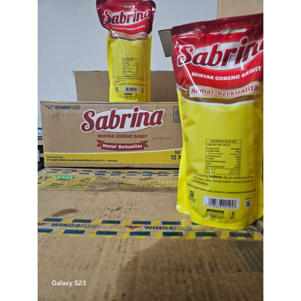 

MINYAK SABRINA 1 LITER / MINYAK GORENG 1 LITER 1DUS