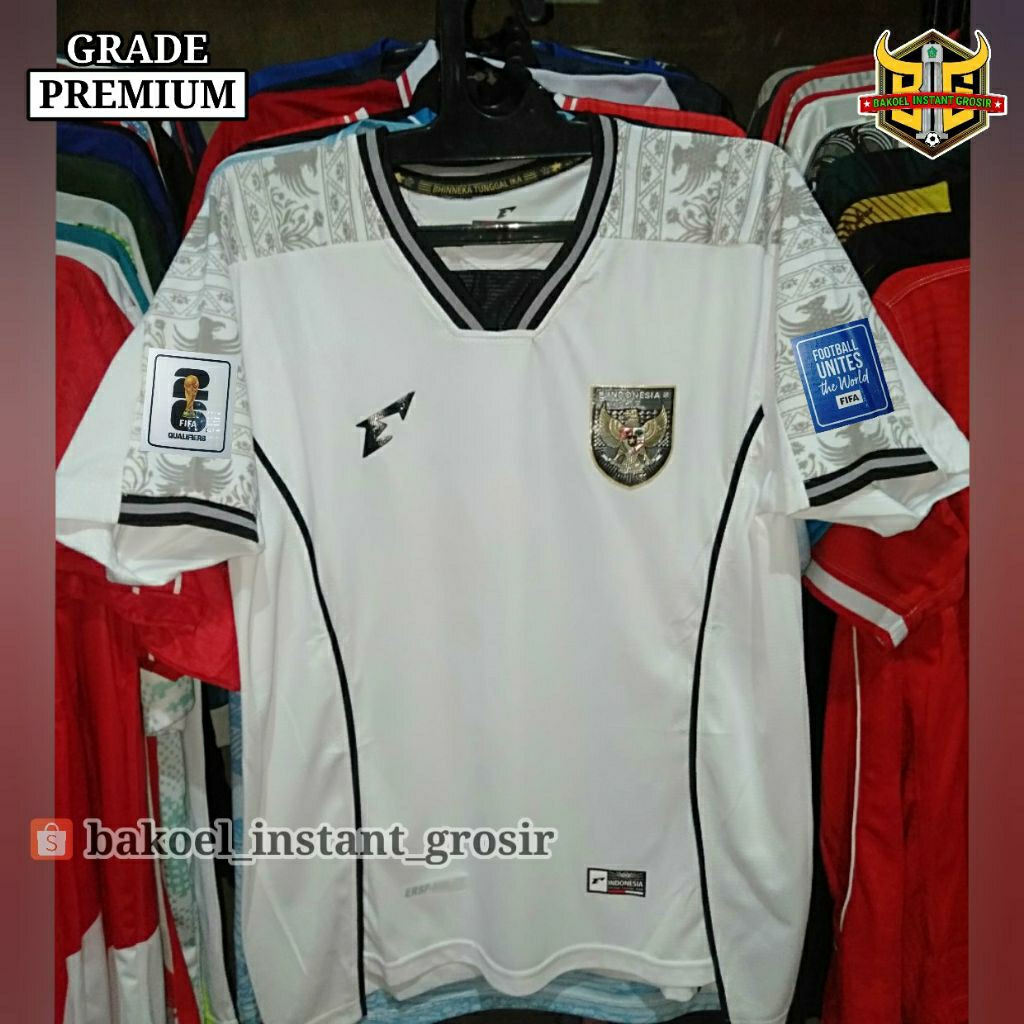 Jersey TIMNAS Indonesia AWAY 2025 Putih GRADE ORY Premium Logo PLAT Erspo Terbaru GO