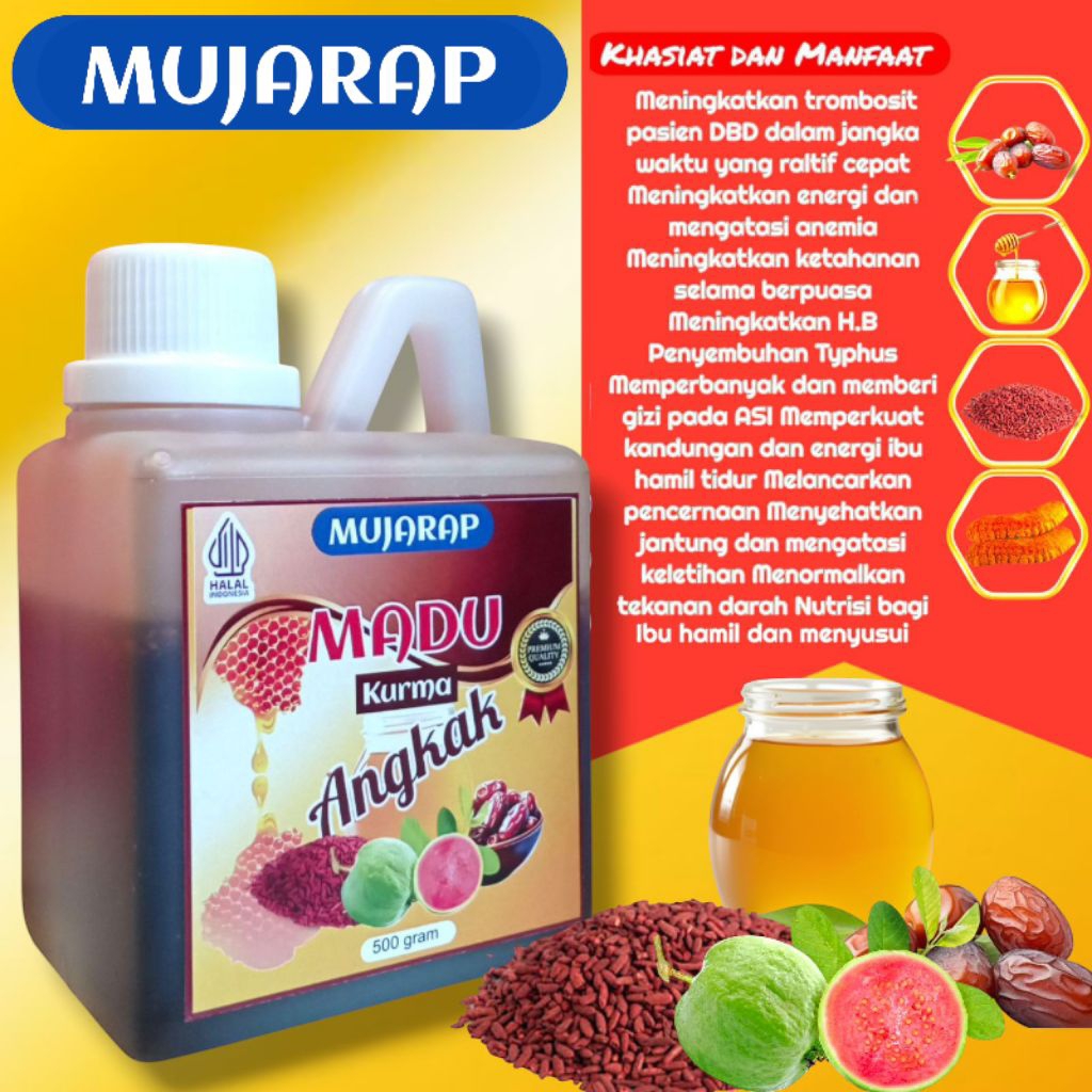 SARI KURMA MADU ANGKAK PLUS GAMAT GOLD 500gr MUJARAP