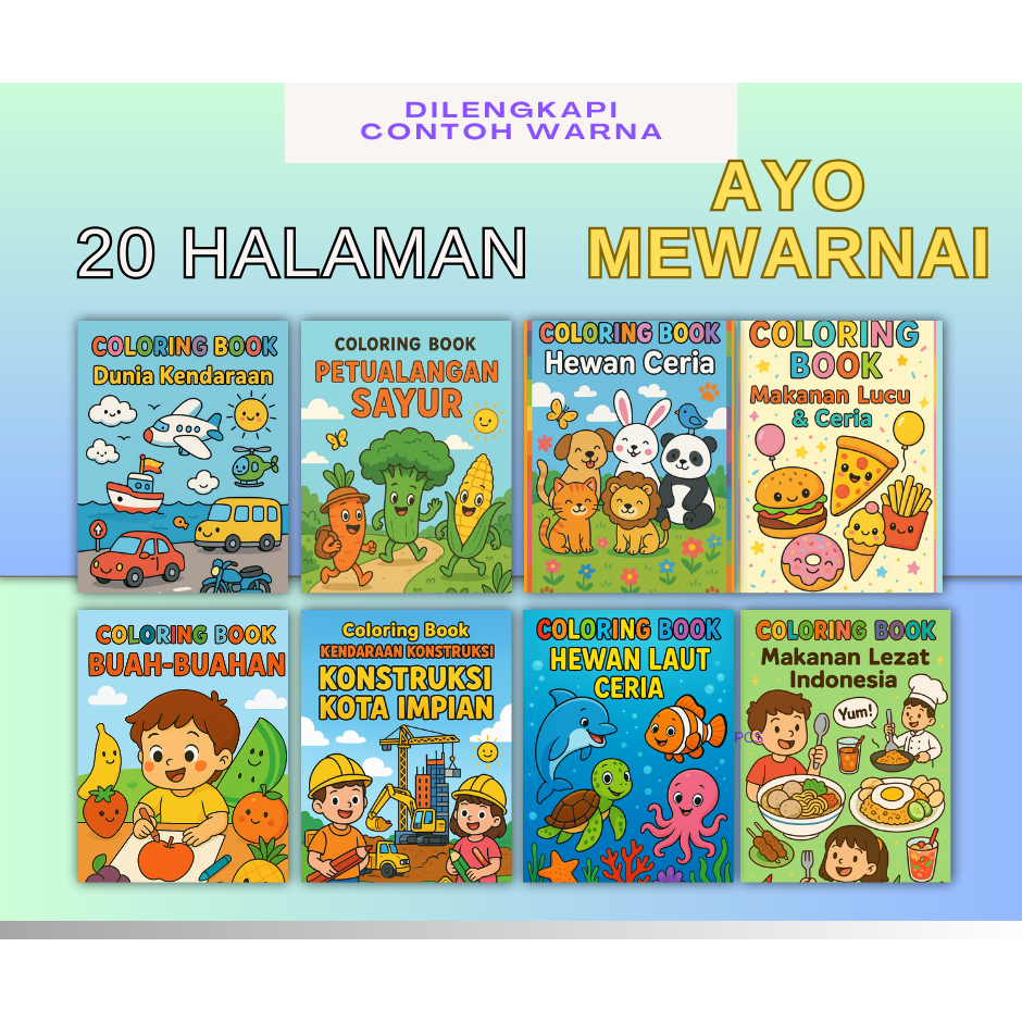 

Buku Belajar Mewarnai Paud Book Gambar Edukasi Lembar Tk