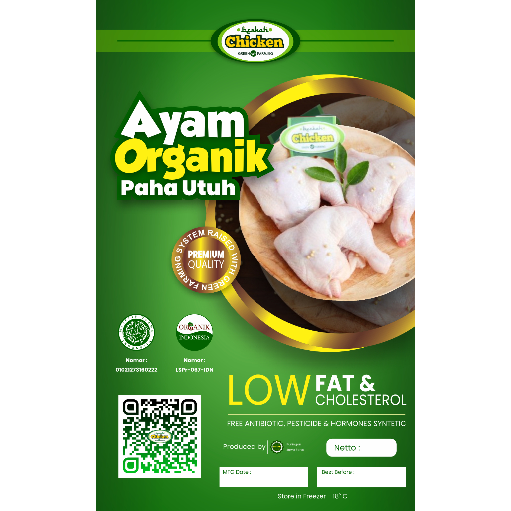 

Paha Utuh Ayam Organik Berkah Chicken