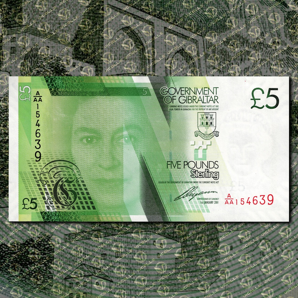 GIBRALTAR 5 Pounds 2011 , UNC