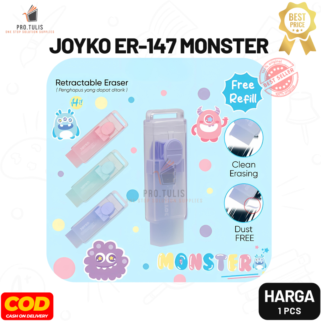 

(1 Pack) Penghapus Joyko ER-147 + Free Refill. ProTulis