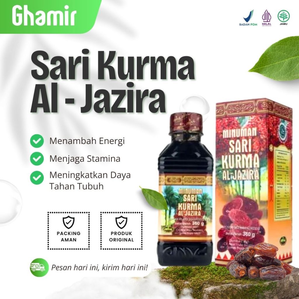 

Sari Kurma Al Jazira 360gr Minuman Sehat dari Buah Kurma Pilihan