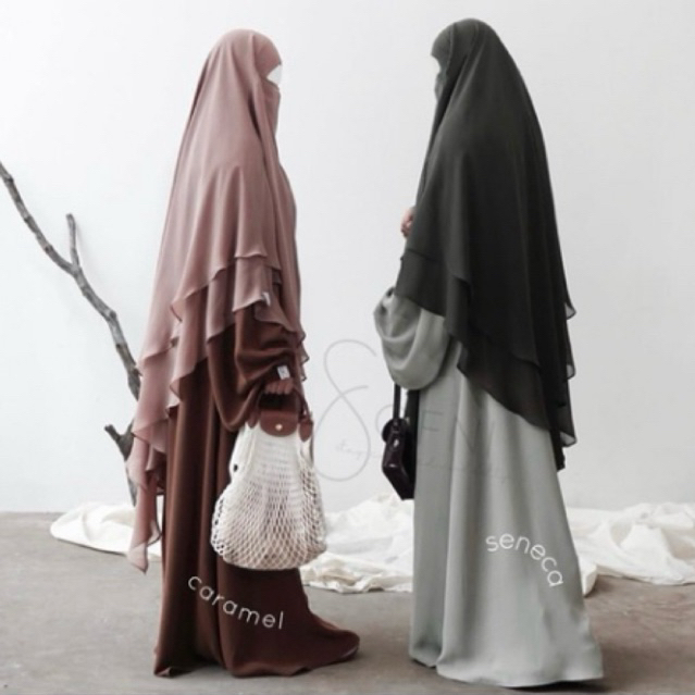 Assyabiya Official - Sofni Preloved Artsy Abaya Seneca Classy Zet Series Baggy Series Reverse Abaya