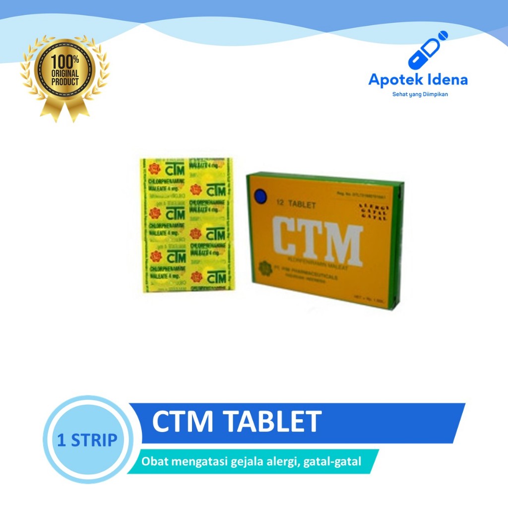 CTM Tablet (Isi 12 Tablet) - Obat Alergi dan Gatal Gatal