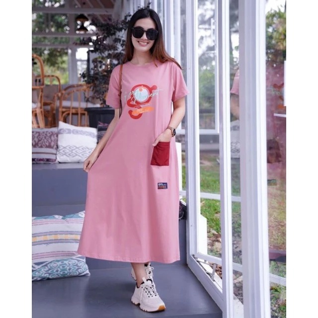 GYL AUTHENTIC HOME DRESS MIDI DRESS DASTER TUNIK BASIC