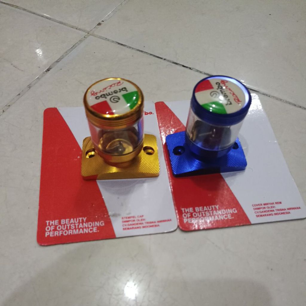 Tutup Tempat Minyak Rem Sepeda Motor Variasi Brembo Tabung Transparan Warna Vixion Satria Megapro Mi