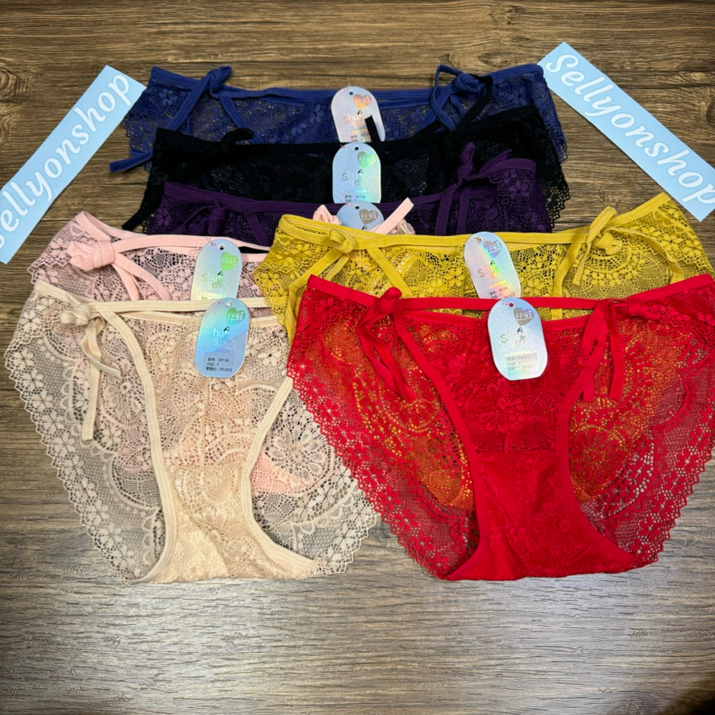 Celana dalam wanita tali G String samping transparan renda full