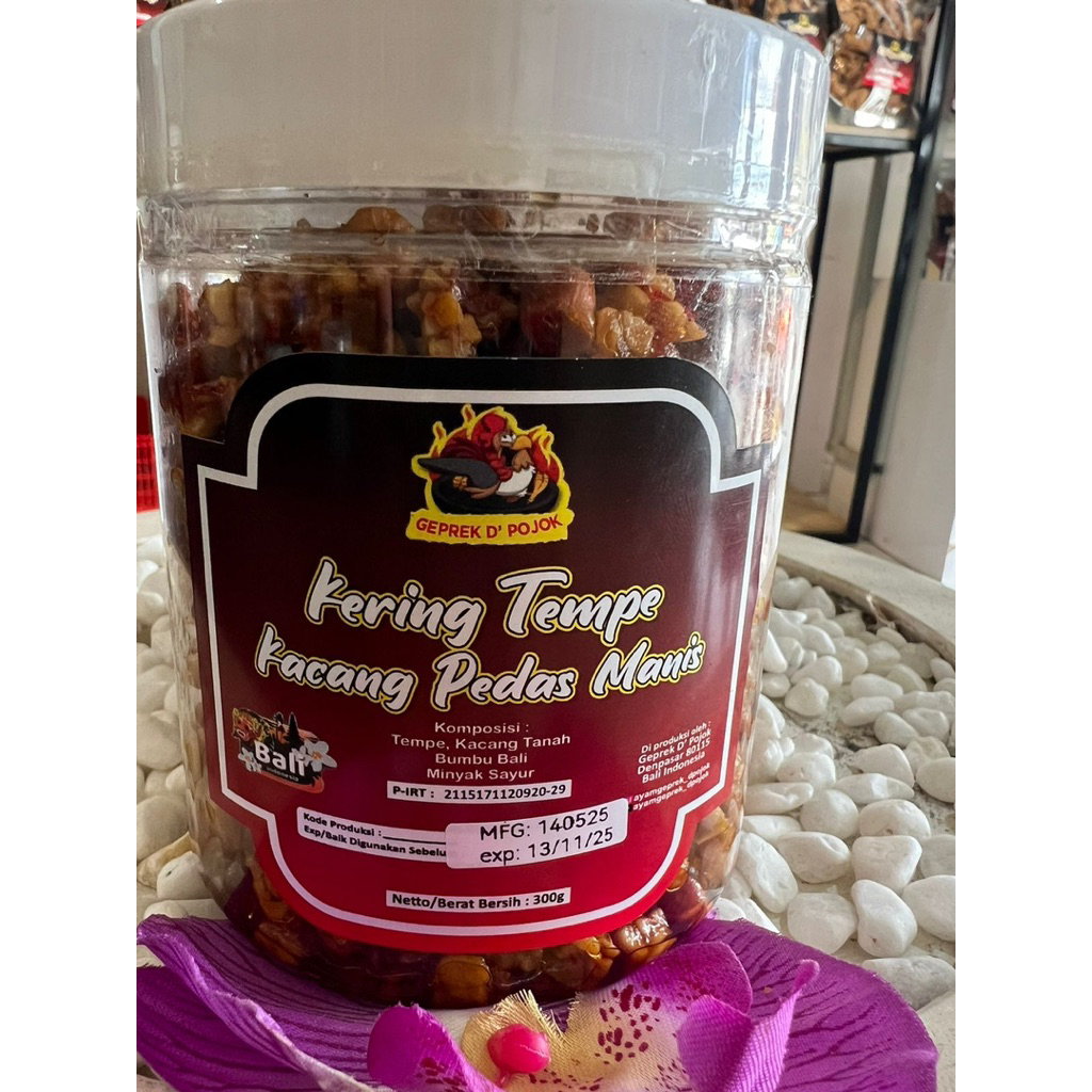 

kering tempe pedas manis toples