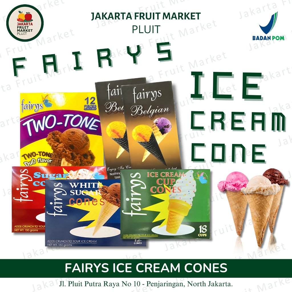 

Fairys Ice Cream Waffle Cones Premium