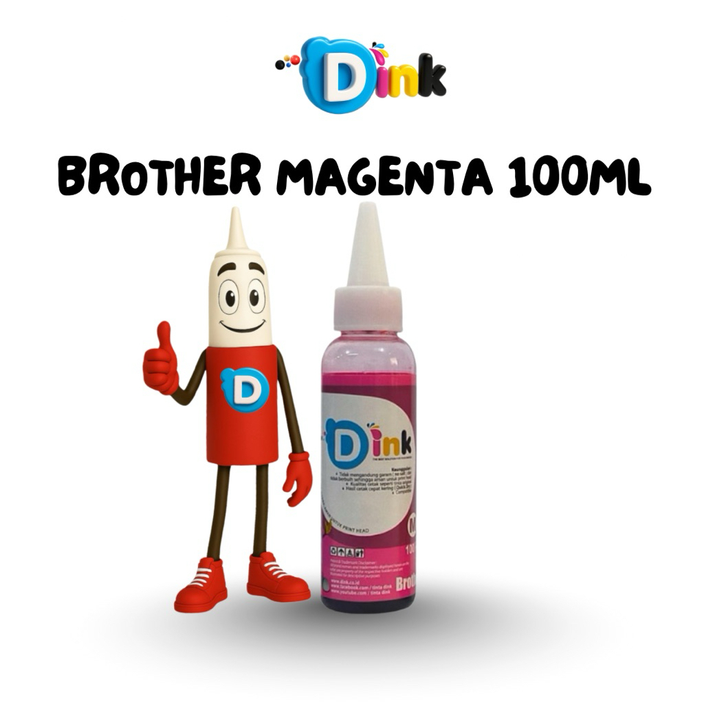 Tinta Printer Brother Magenta 100ml D Ink
