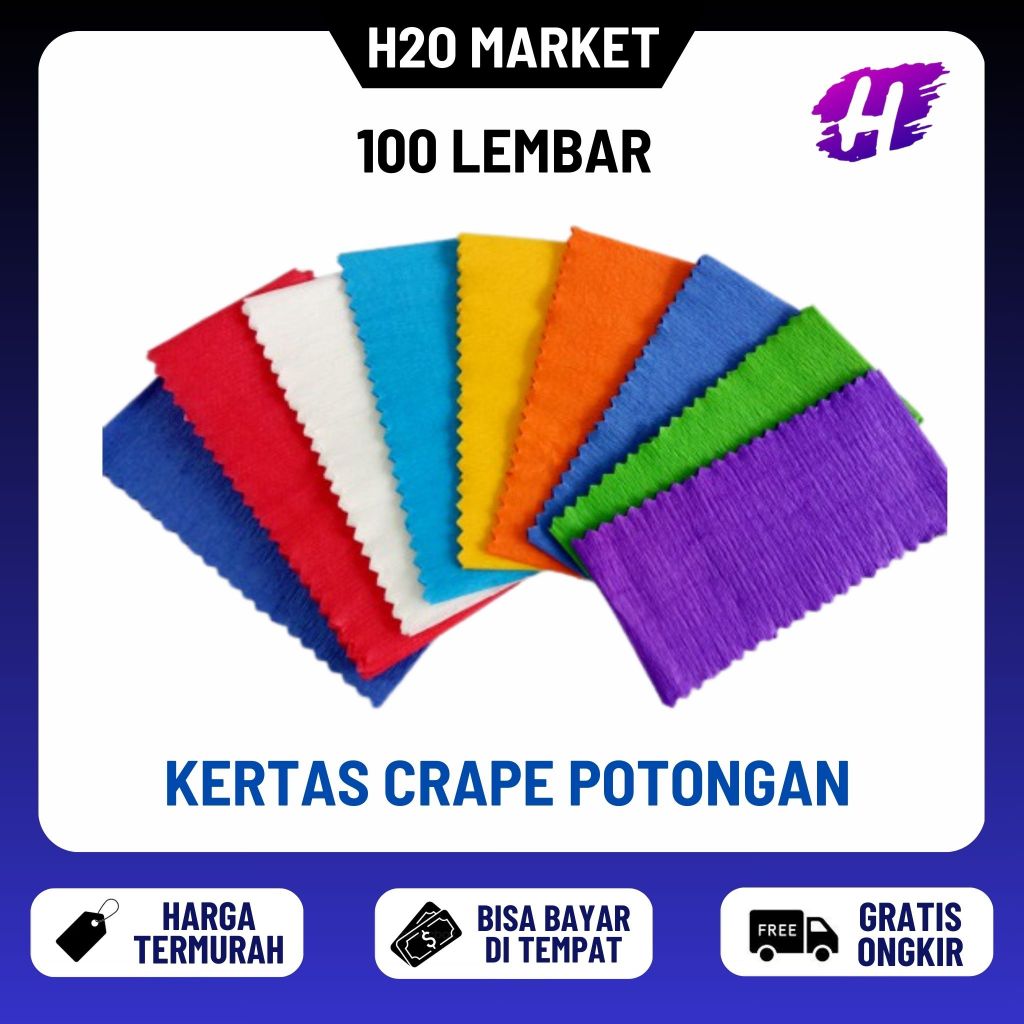 

❤️H2O❤️ 100pcs Kertas krep / Crape Paper / Kertas Crape potongan isi 100pcs