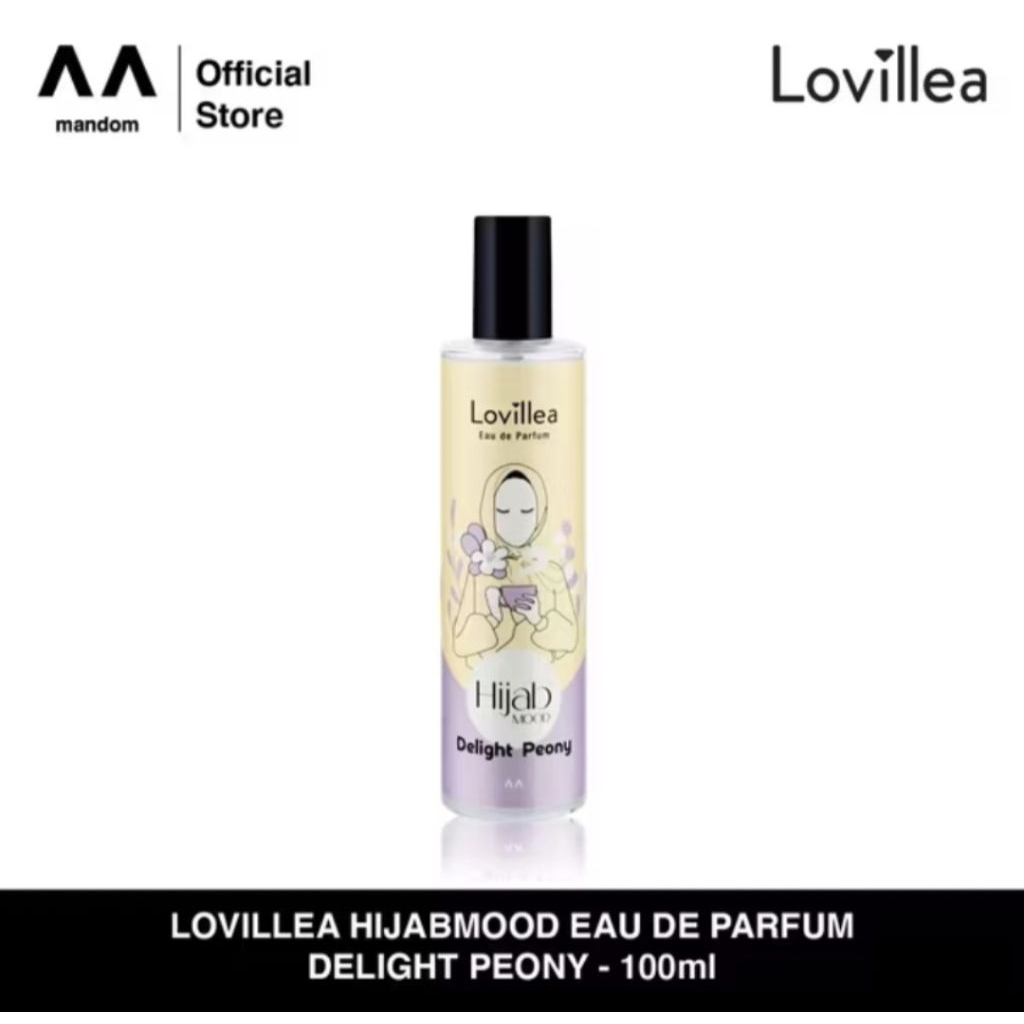 LOVILLEA Hijabmood Eau De Parfum Delight Peony 100ml / Lovillea / Lovillea mandom / Lovillea Biru / 
