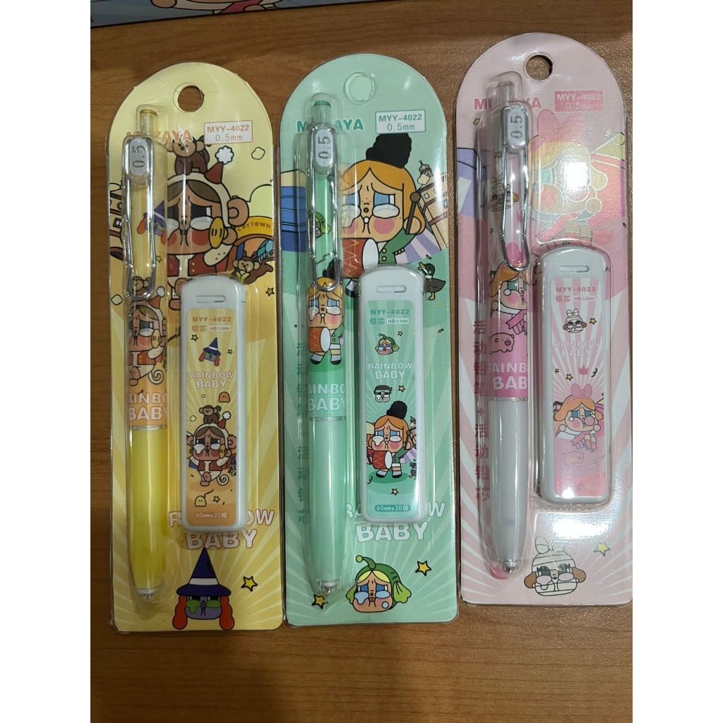 

Cry Baby Mekanik Pencil 0.5 Uni Shalaku Lucu pensil mekanik rainbow baby cry baby refill pensil 0.5 mm