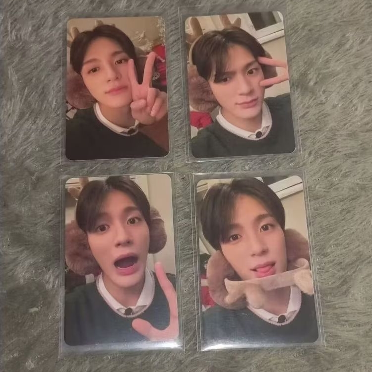 Photocard PC pink Christmas Jeno nct Dream