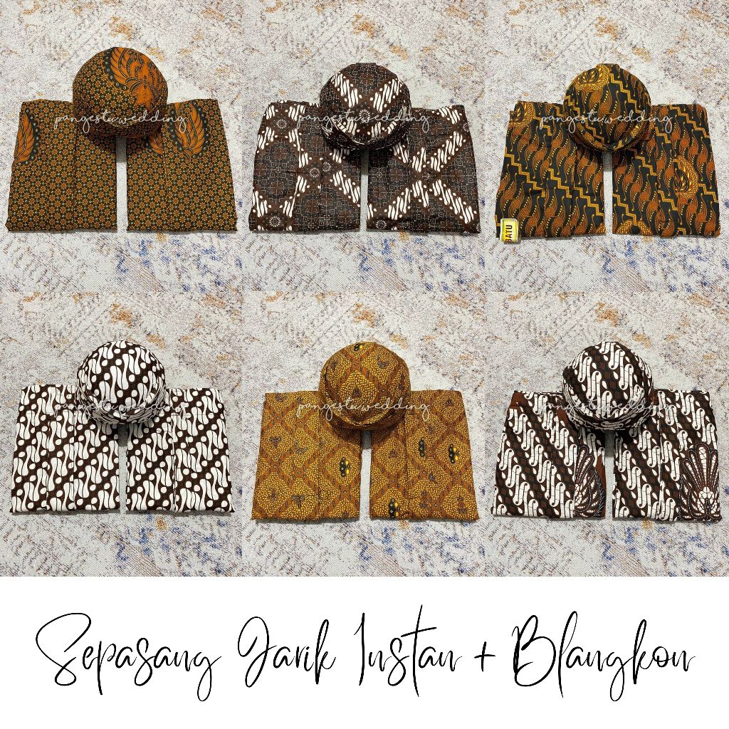 [SJ5] Set Jarik Instan/Sudah Jadi (Cowok & Cewek) + Blangkon solo