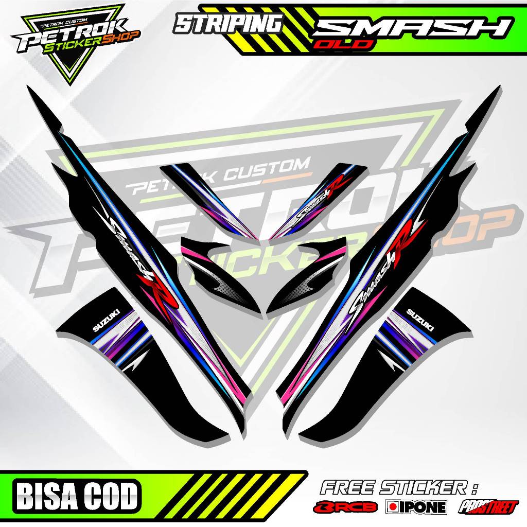 STRIPING VARIASI MOTOR SUZUKI SMASH 110 / STICKER LIST VARIASI SMASH 110