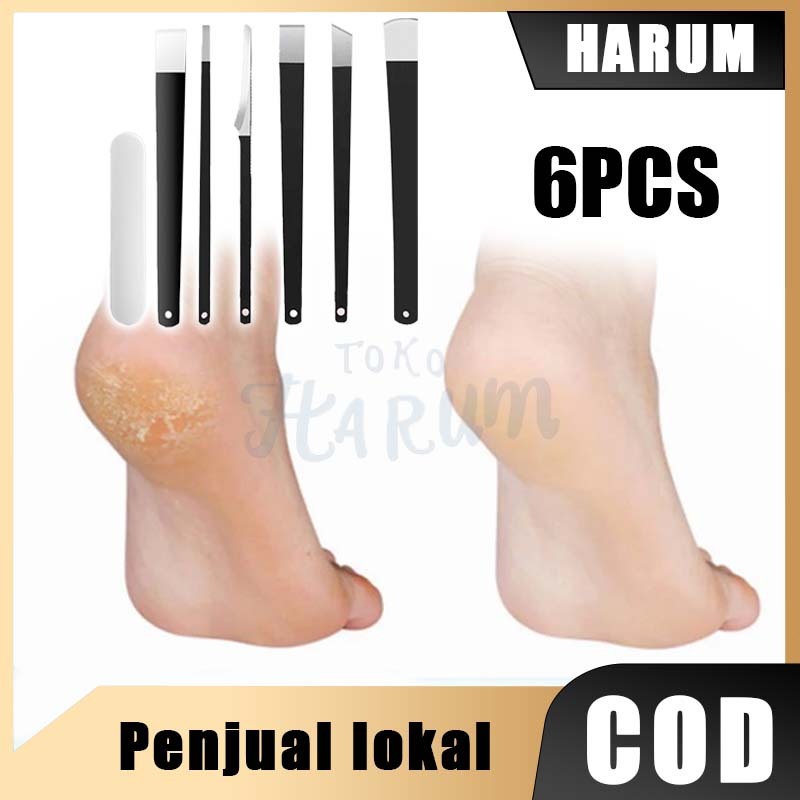 6pcs Set Alat Manicure Pedicure Pisau Kuku Cantengan Gunting Kutikula Lengkap