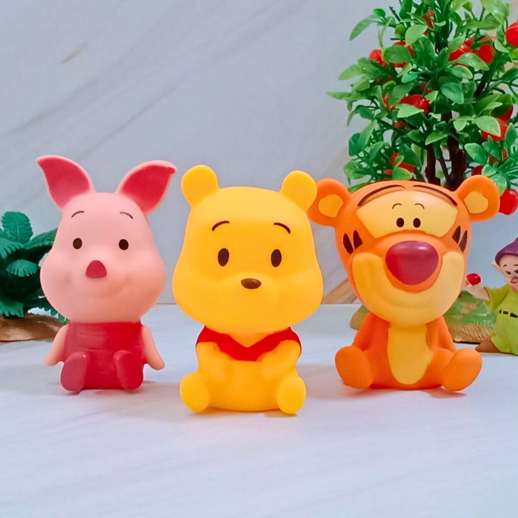 Topper Ulang Tahun Dekorasi Kue Anak Set Winnie The Pooh, Tiger dan Piglet Set