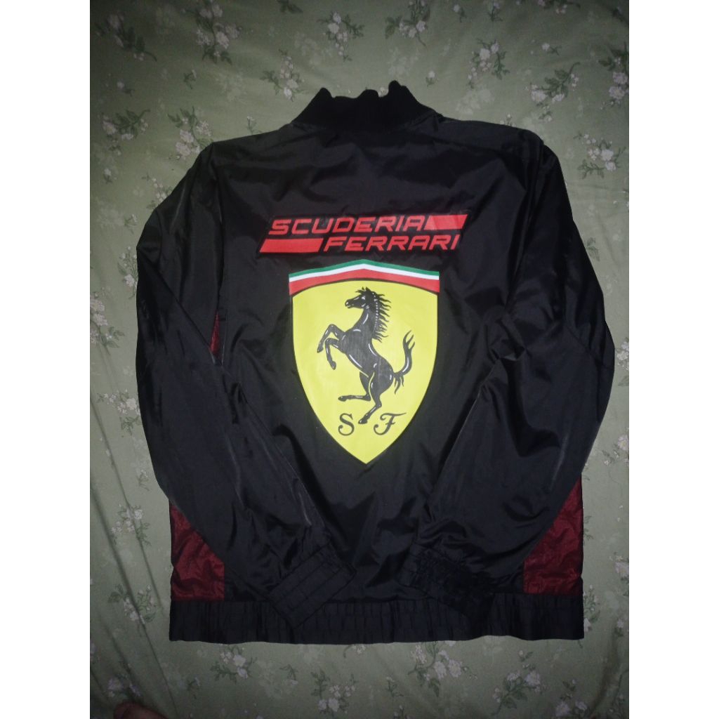 puma x ferrari windbreaker jacket big logo