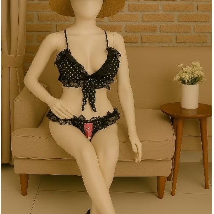 Set Bikini Seksi Polkadot SBG33 Set Dalaman Wanita Set Bikini Seksi Jumbo Pakaian Dalam Wanita Jumbo