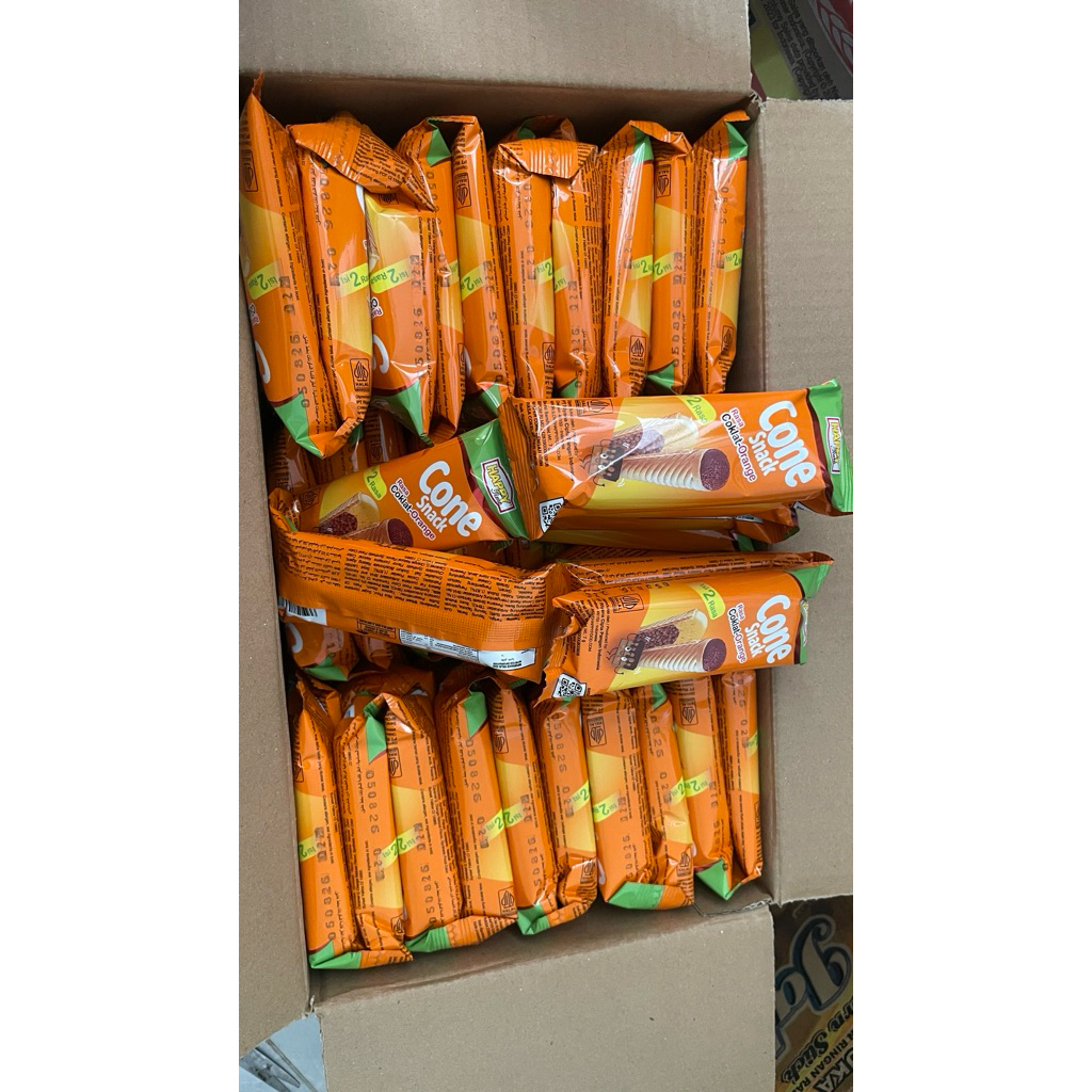 

Happy Time Cone Snack Coklat Orange (10pcs)