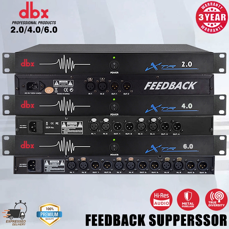 DBX FBX 2.0/FBX 4.0/6.0 Feedback Eliminator, Microphone Noise Eliminator, Audio System Processor Eas