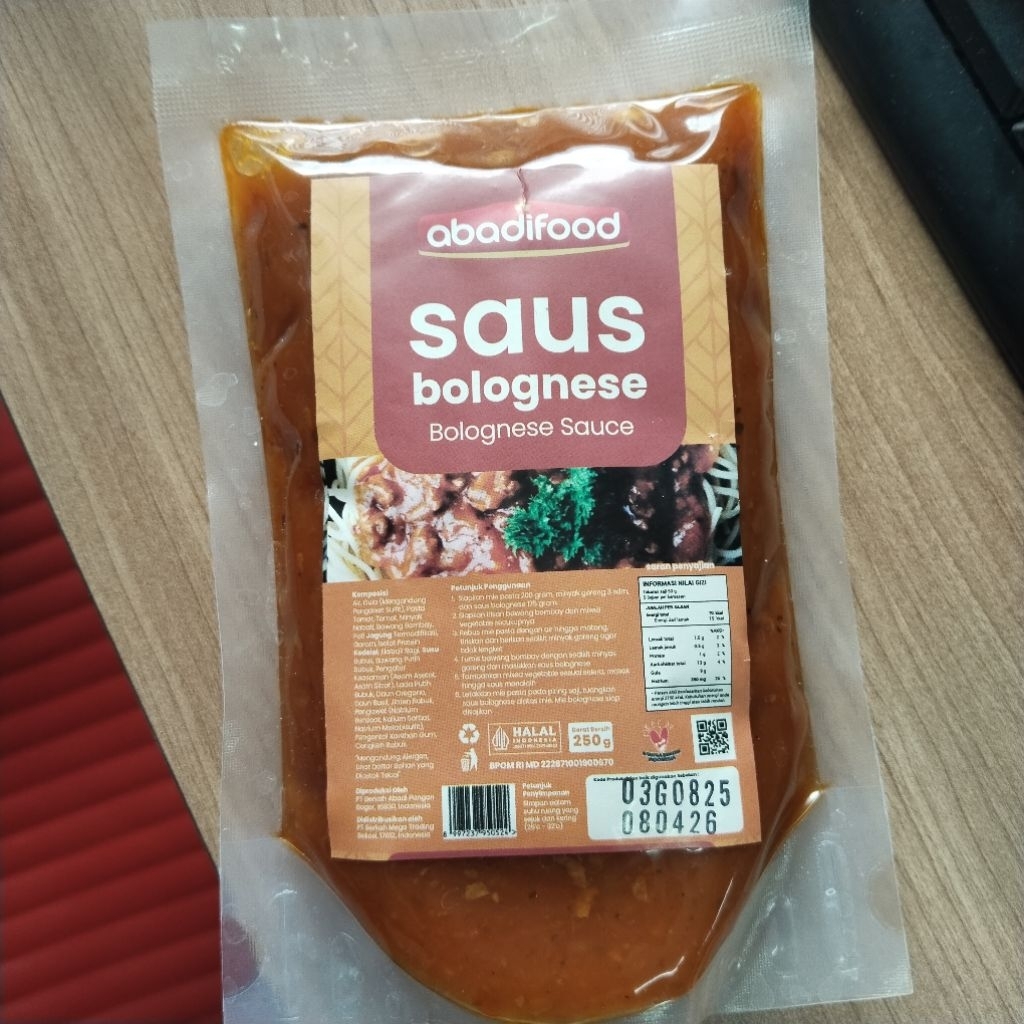 

Abadifood saus bolognese 250g