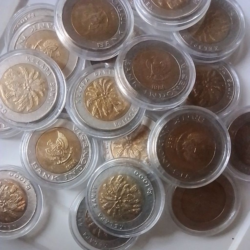 ASLI UANG KUNO KOIN KELAPA SAWIT + KAPSUL