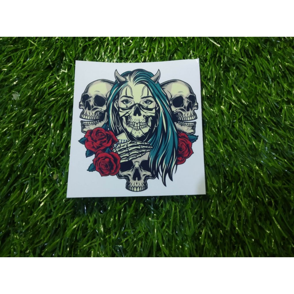 

stiker vinyl skull